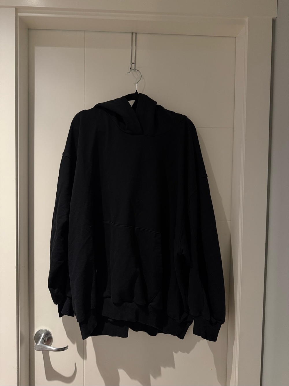 aerie Black Scoop Neck Pullover Hoodie